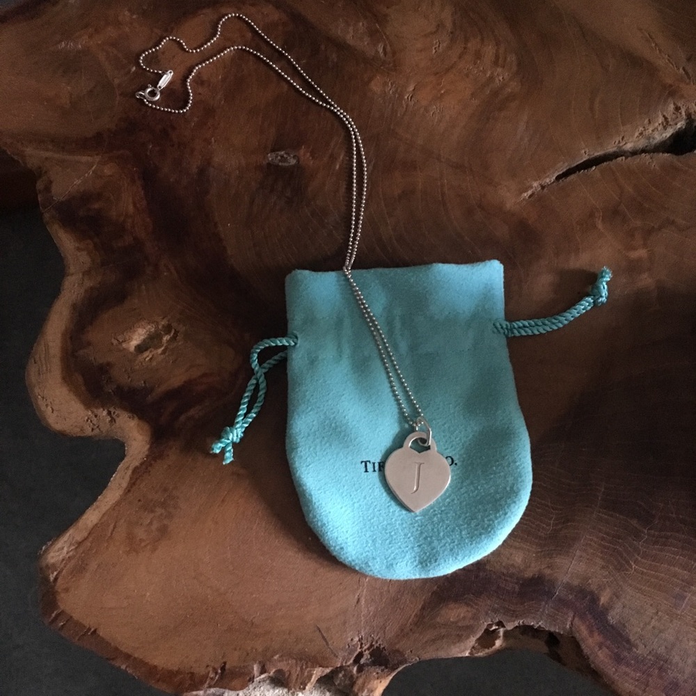 Tiffany’s J Heart Pendant Necklace